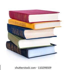 stack Old books isolated white