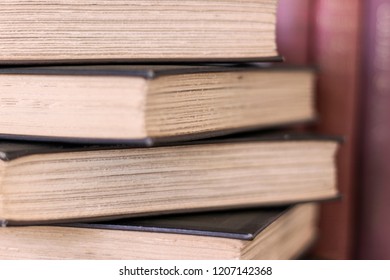 Stack Old Books Rough Cut Deckle Stock Photo 1207142368 