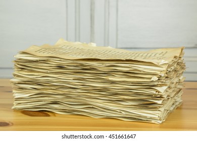 Stack Of Old Paper Sheets