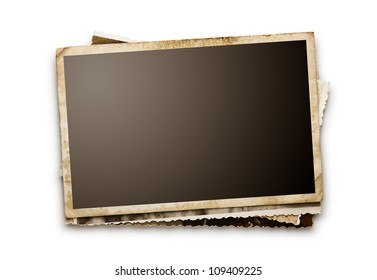 Stack of old photos with clipping path for the inside - Shutterstock ID 109409225
