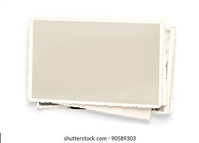 Stack of old photos with clipping path for the inside - Shutterstock ID 90589303