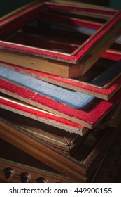 Stack of old picture frames, Low-Key