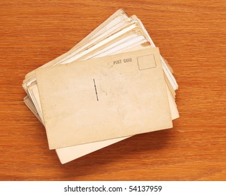 stack of old postcards