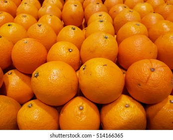 Stack of oranges in the market