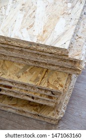 A stack of OSB sheets stacked one on another - Shutterstock ID 1471063160