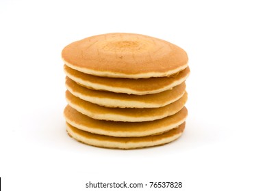 Stack Of Pancakes Isolated On White