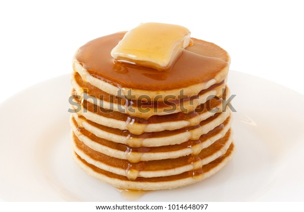 Stack Pancakes Maple Syrup Butter On Stock Photo 1014648097 | Shutterstock