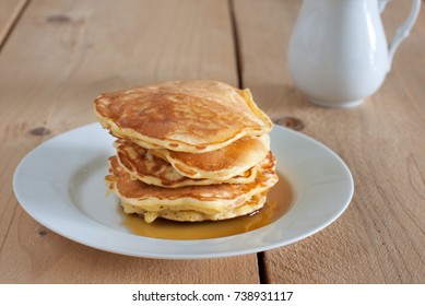 Stack of pancakes on a plate