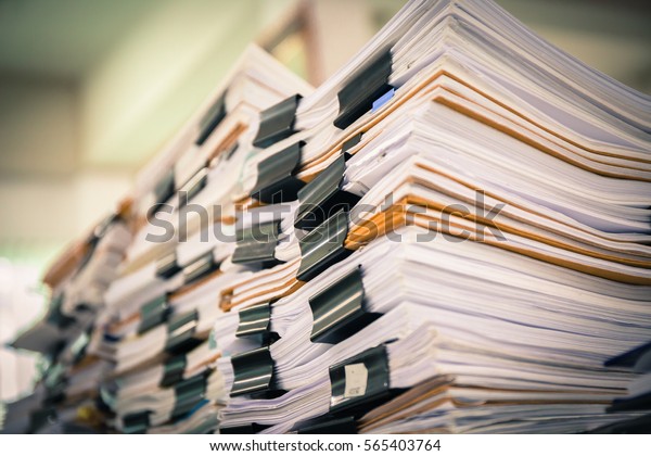 Stack of paper\
files