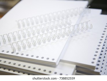 Stack Of Paper For Note, Binding To A Spring