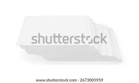 Stack of paper notes isolated on white
