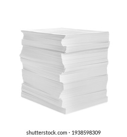 Stack Of Paper Sheets Isolated On White