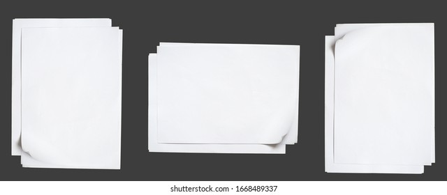 stack of papers, grouped and layered, easy to edit and move each one in different directions.