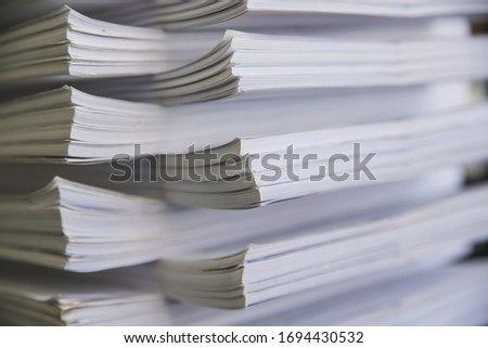 Stack of papers in office on the table
