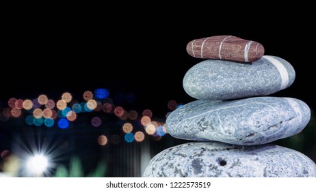 Stack of pebbles in balance