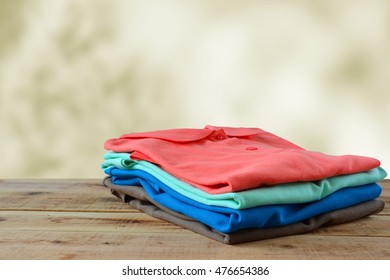 Stack Of Polo Shirt.