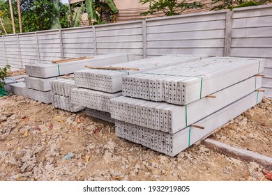 Stack Of Precast Concrete Wall Panels.