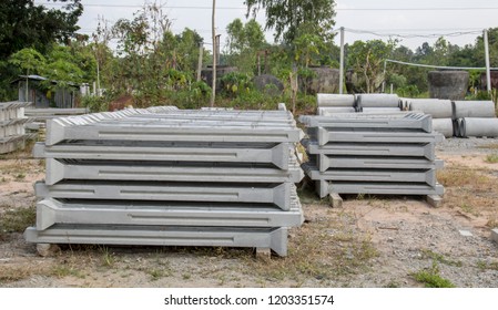 Stack Prestressed Concrete Piles On Ground Stock Photo 1203351574 ...