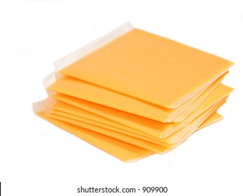 Stack Of Processed Cheese Slices