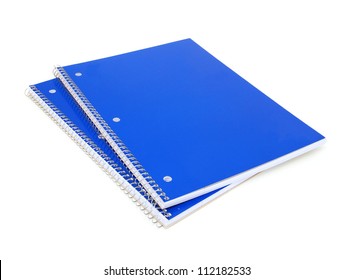 Stack Of Ring Binder Book Or Notebook Isolated On White Background