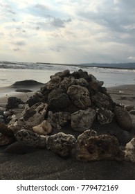Stack of rocks on a beach