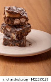 Stack Of Rocky Road Cake Bites 