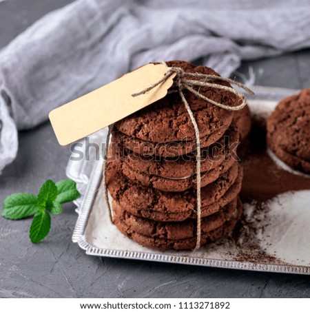 Similar – Image, Stock Photo round chocolate chip cookies