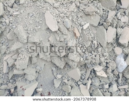 A stack of rubble at construction site 