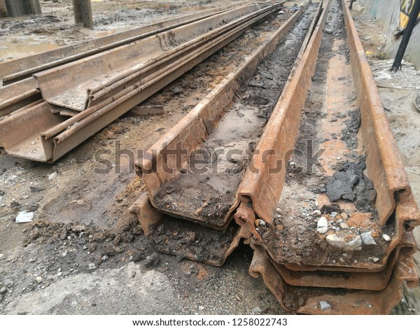 Stack Sheet Piles Sheet Piles Sections Stock Photo 1258022743 ...