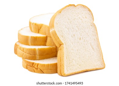 Stack Of Slice Bread Isolated On White Background