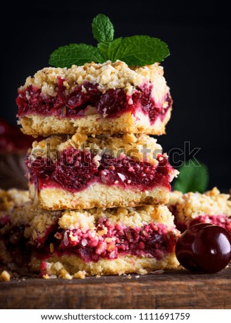 Similar – Image, Stock Photo square pieces of cake crumble