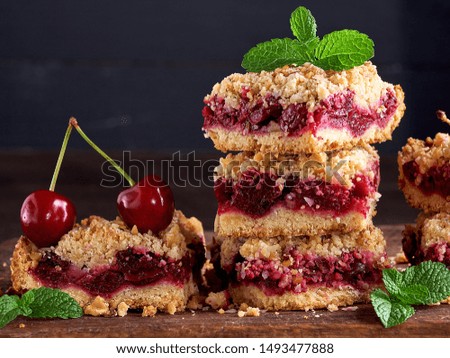 Similar – Image, Stock Photo square pieces of cake crumble