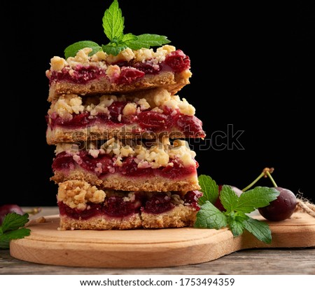 Similar – Image, Stock Photo square pieces of cake crumble