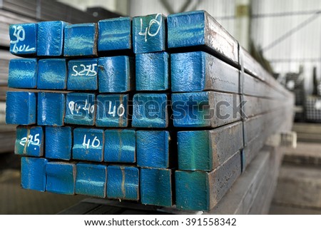 Stack of stainless steel bars