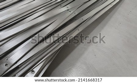 stack of stainless steel flat bar of  background