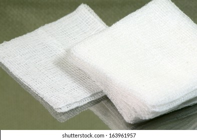 Stack Of Sterile Gauze Pad.