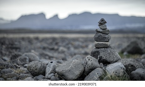 Stack Of Stone On Beach