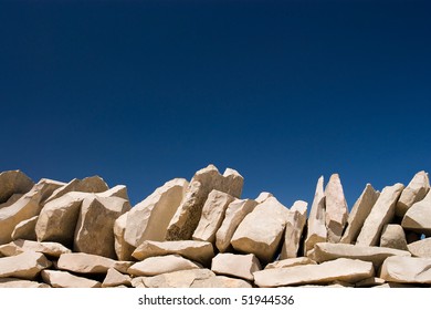 stack stone on blue sky background