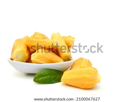 Stack sweet jack-fruit on white 