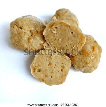 stack of tasty pentols on a plain white background Foto d'archivio © 