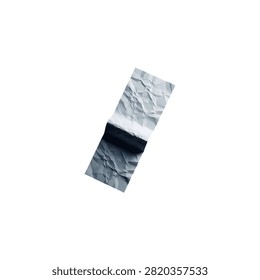 Stack of three gray banknotes on white background, 3d rendering stack of money currency stack