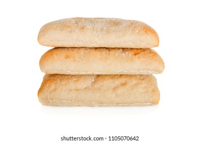 Stack Of Three Panini Isolated On A White Background