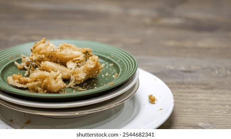 A stack of three plates