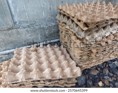 Similar – Image, Stock Photo Eggs on rack in local market for sale