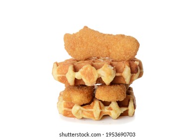 Stack Of Waffle And Chicken Tenders