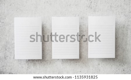 Stack of white notepapers isolated