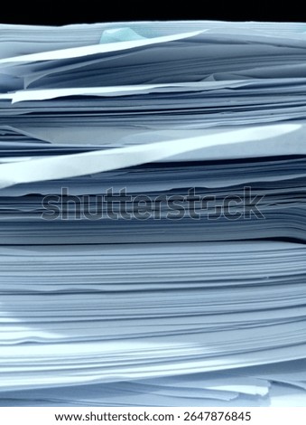 Stack of White Paper Sheets – Close-Up Office Document Background