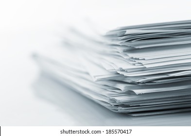 Stack of white papers - Shutterstock ID 185570417