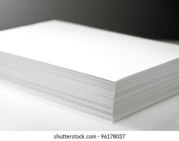 Stack Of White Printer And Copier Paper