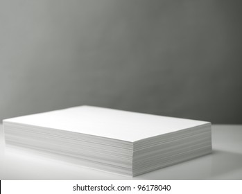 Stack Of White Printer And Copier Paper